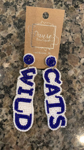 Wild Cats beaded earrings