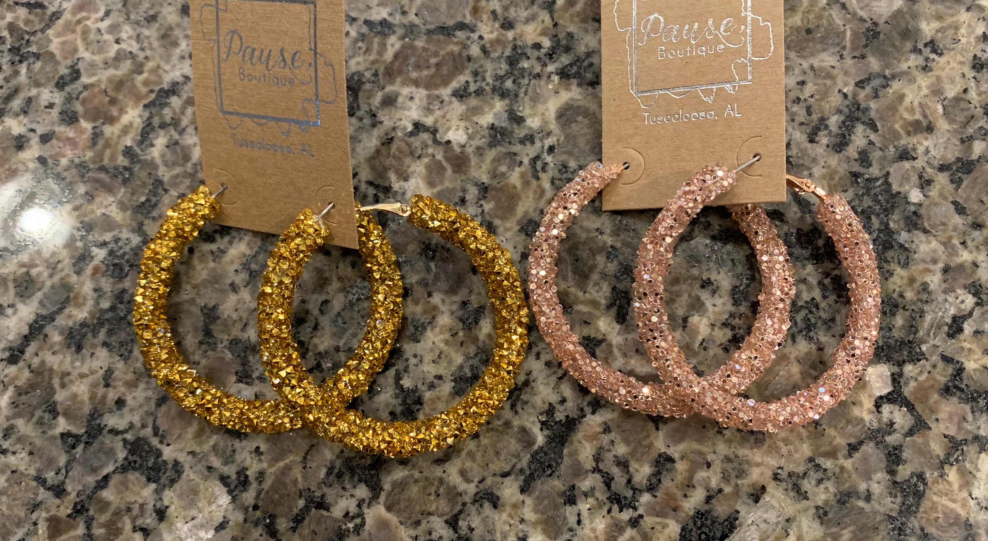 Encrusted hoops