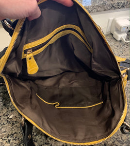 oversized shiny croc bag