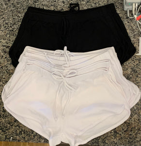 basic comfy waffle shorts