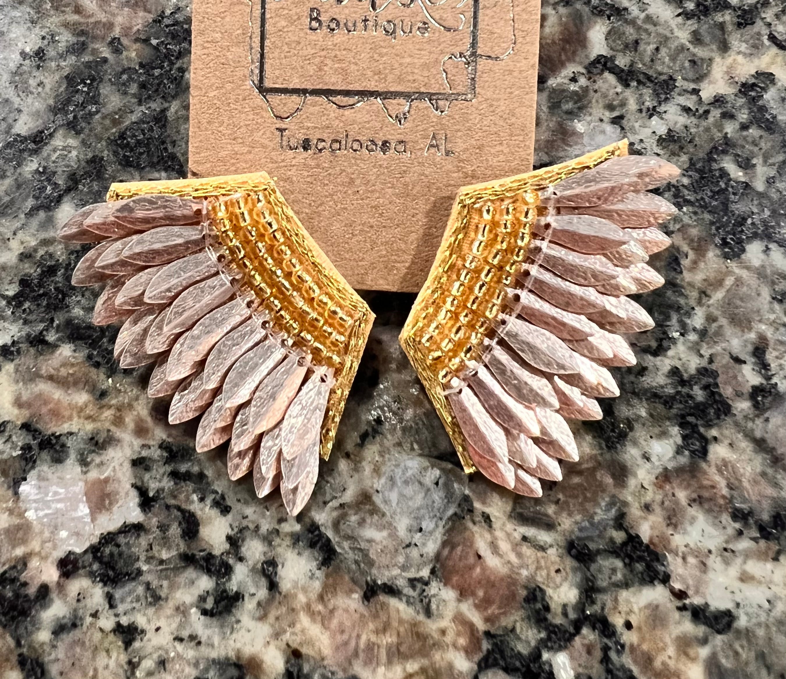mini beaded spray metal wings