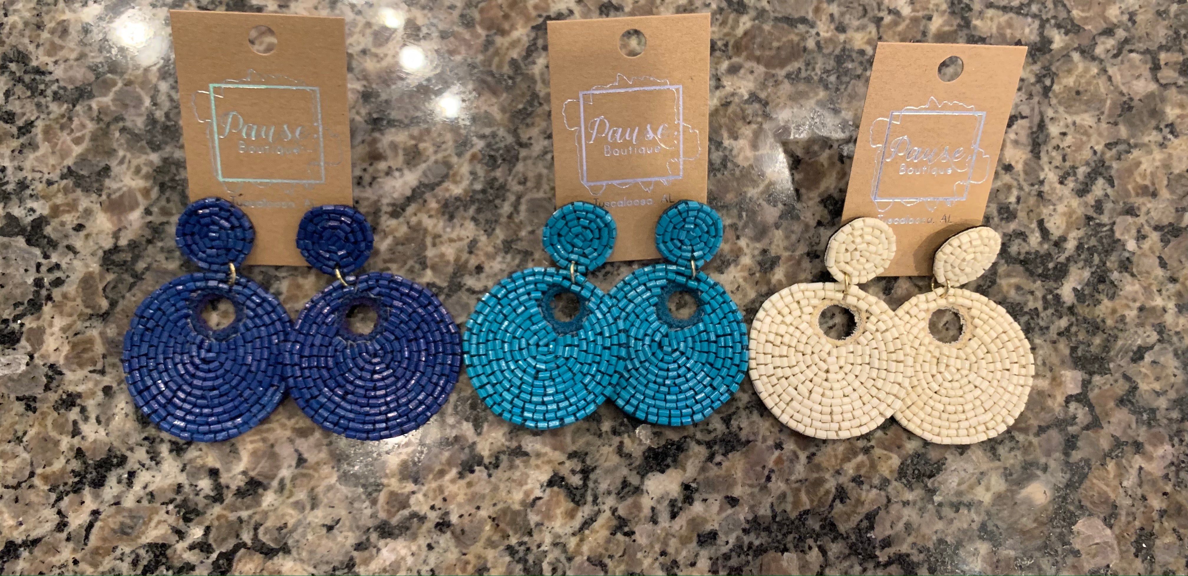 beaded double circles