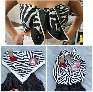 Zebra square scarf