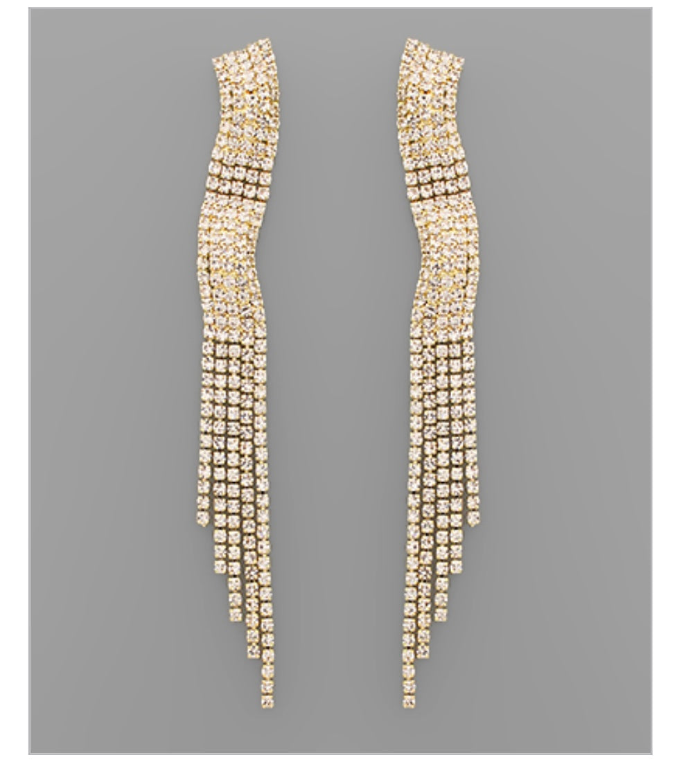 long wavy rhinestone strands