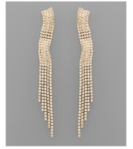 long wavy rhinestone strands