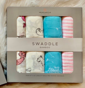 4 pack swaddle gift set