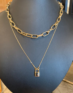 Chain with lock drop