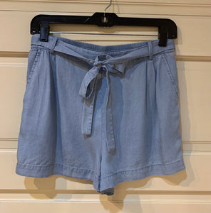 tencel tie waist shorts