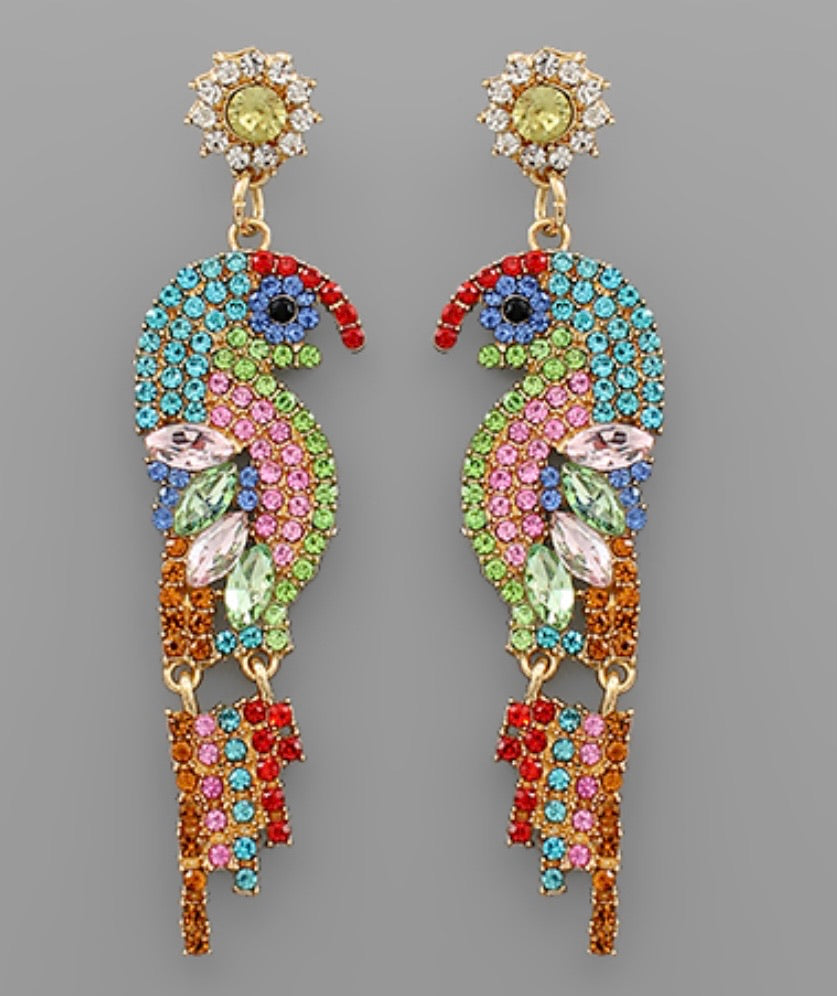 Glam jeweled parrots