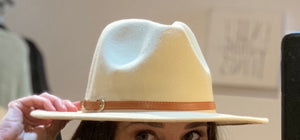 felt panama stiff brim hat