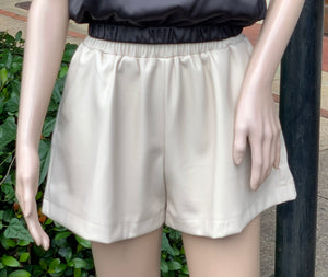 A and A faux leather shorts