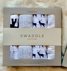 4 pack swaddle gift set