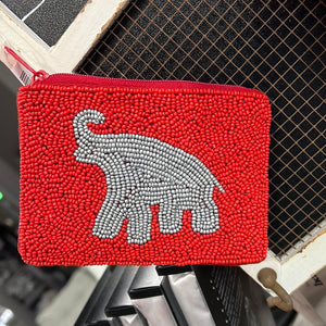 elephant beaded coin purse