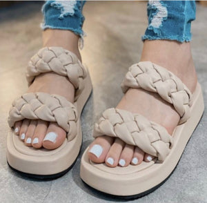 Platform Double Braided Sandals