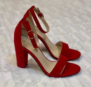 simple ankle strap and single strap heel