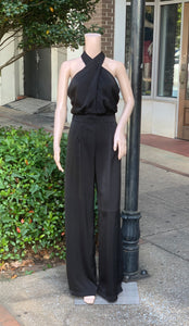 thick cross neck jumpsuit