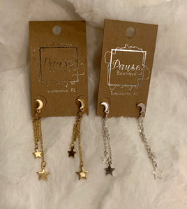 double chain moon & star strands