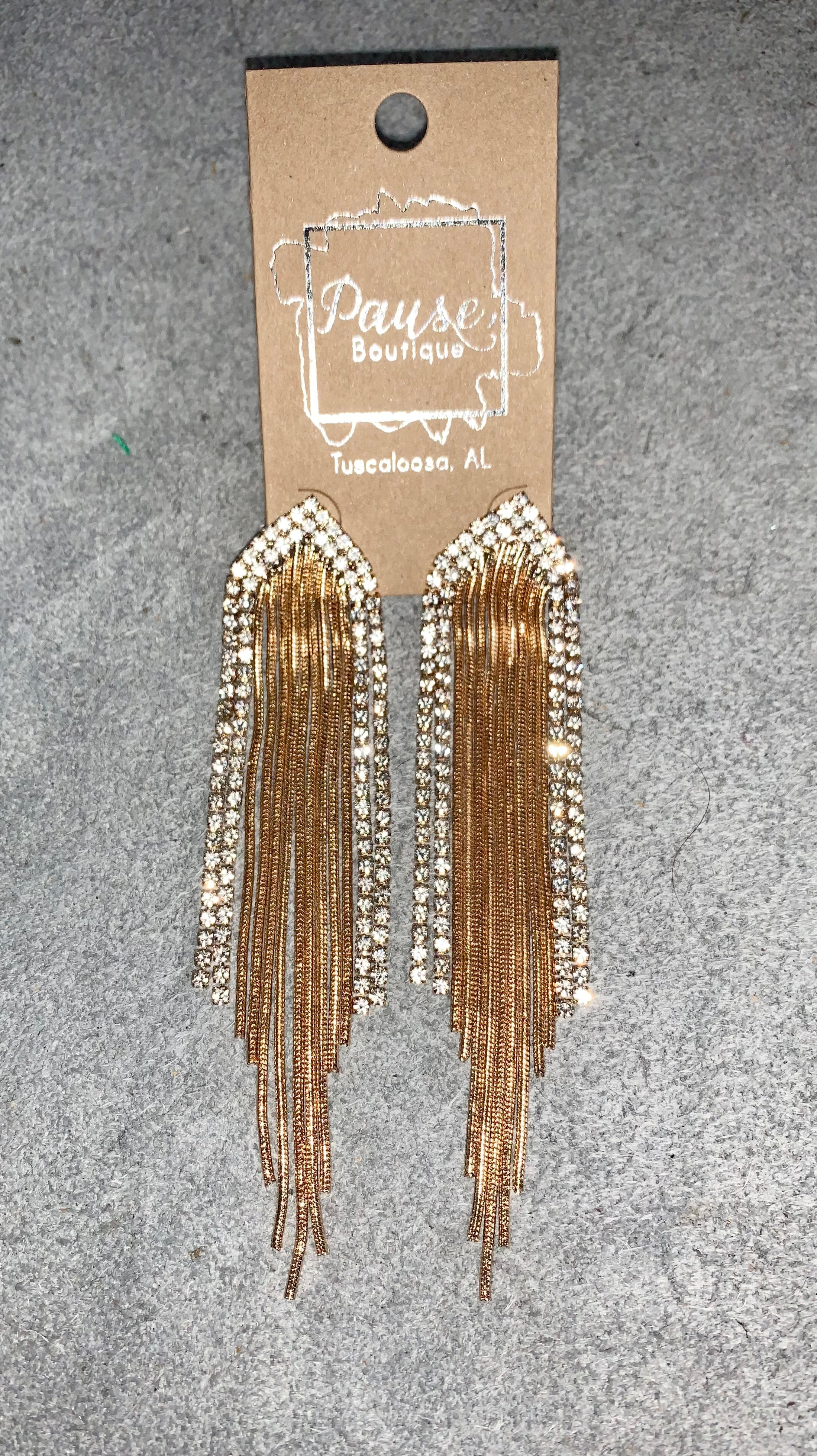 rhinestone extra metal arrow top strands