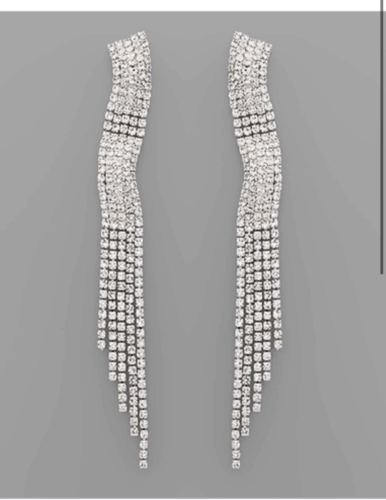 long wavy rhinestone strands