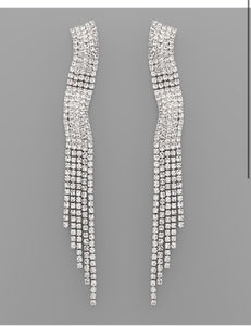 long wavy rhinestone strands