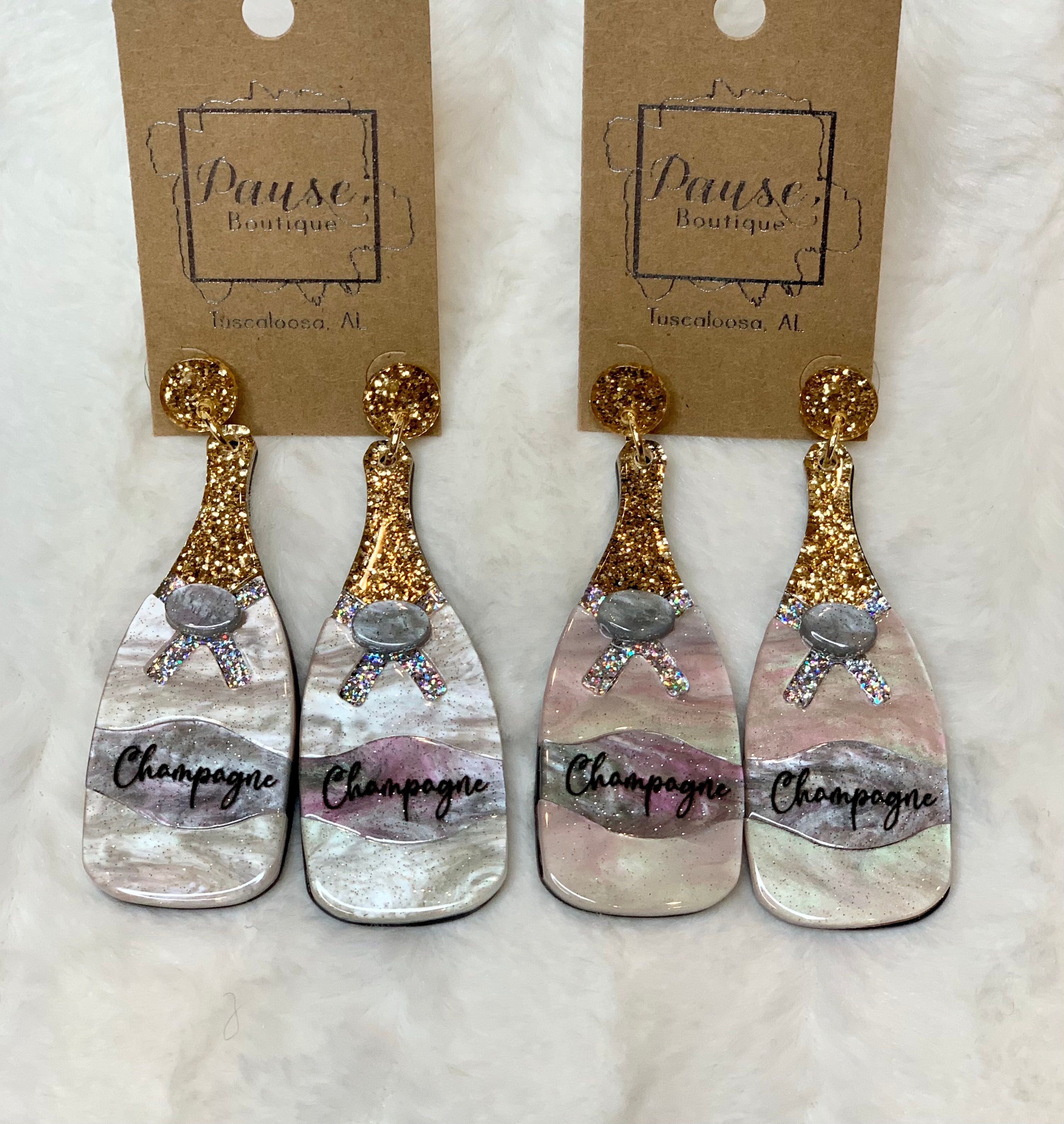 acrylic champagne- light pink