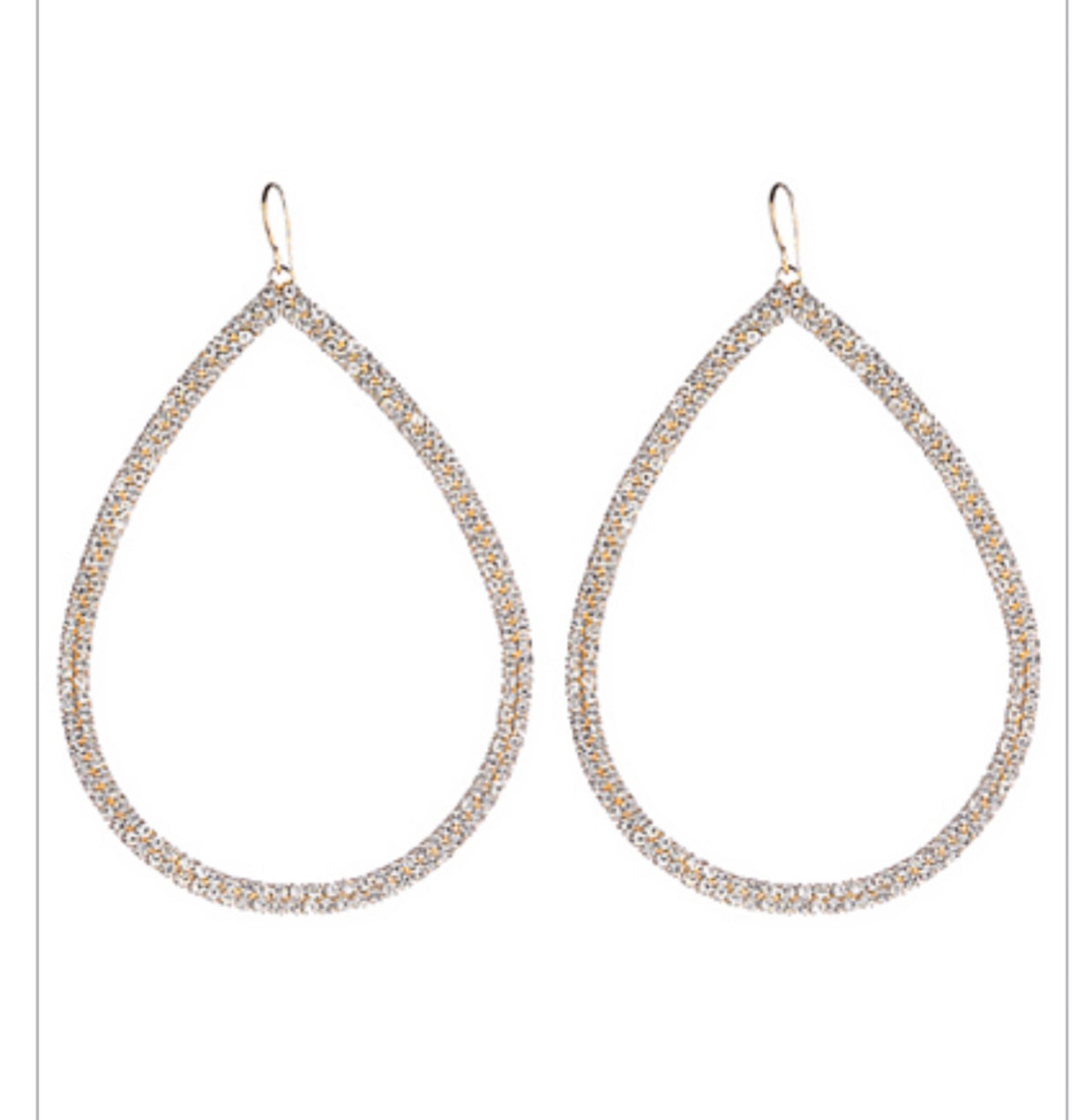 large Oval pave drop