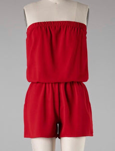 Strapless romper